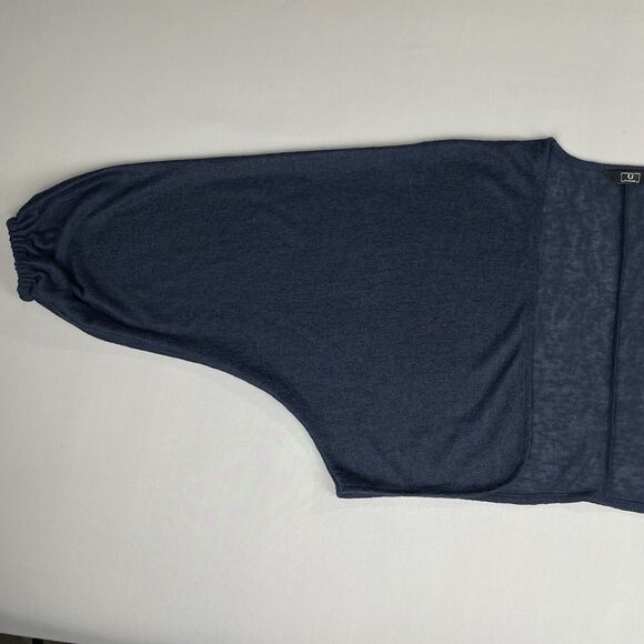 G by Giuliana Batwing Sleeve Cropped Cardigan Medium Dark Blue Academia Basic - Picture 12 of 15